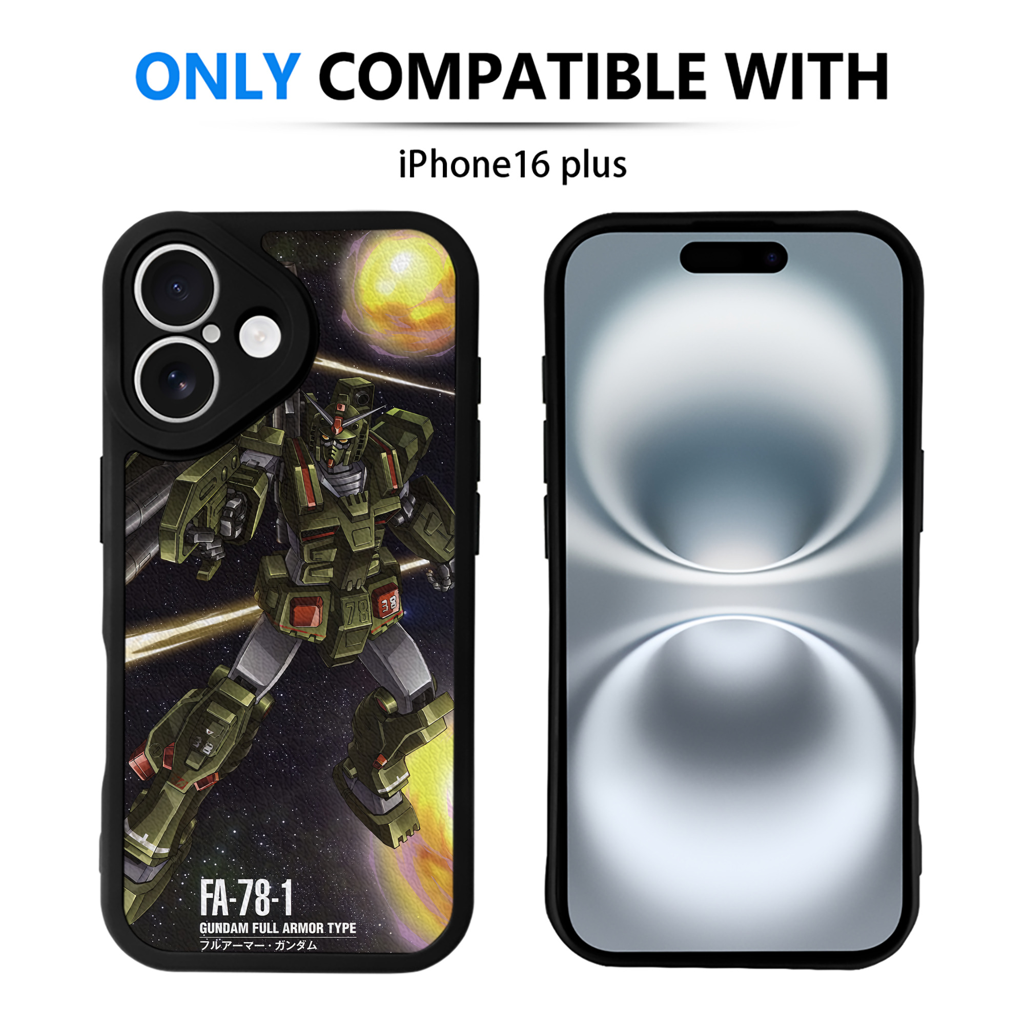 （画像用） 機動戦士ガンダム Mobile Suit Gundam 【iPhone 16シリーズ対応】シリコンスマホケース（レザー調） 材質：シリコン